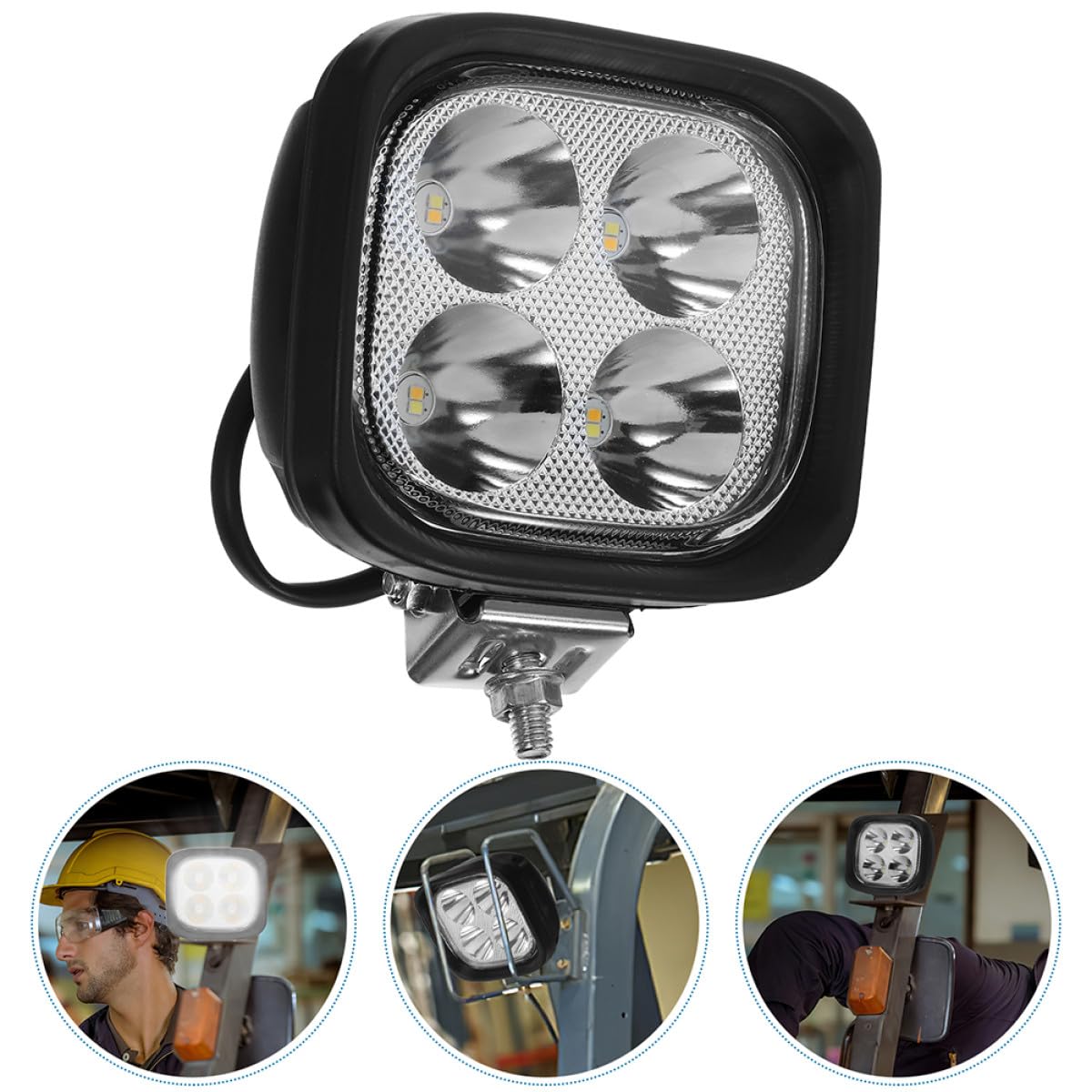 2 Luces LED para Carretilla Elevadora, Focos de Trabajo LED de Alta Potencia, Montaje Completo, Compatibles Varios Modelos, Luz de Conducción para Seguridad y Mejor Visibilidad