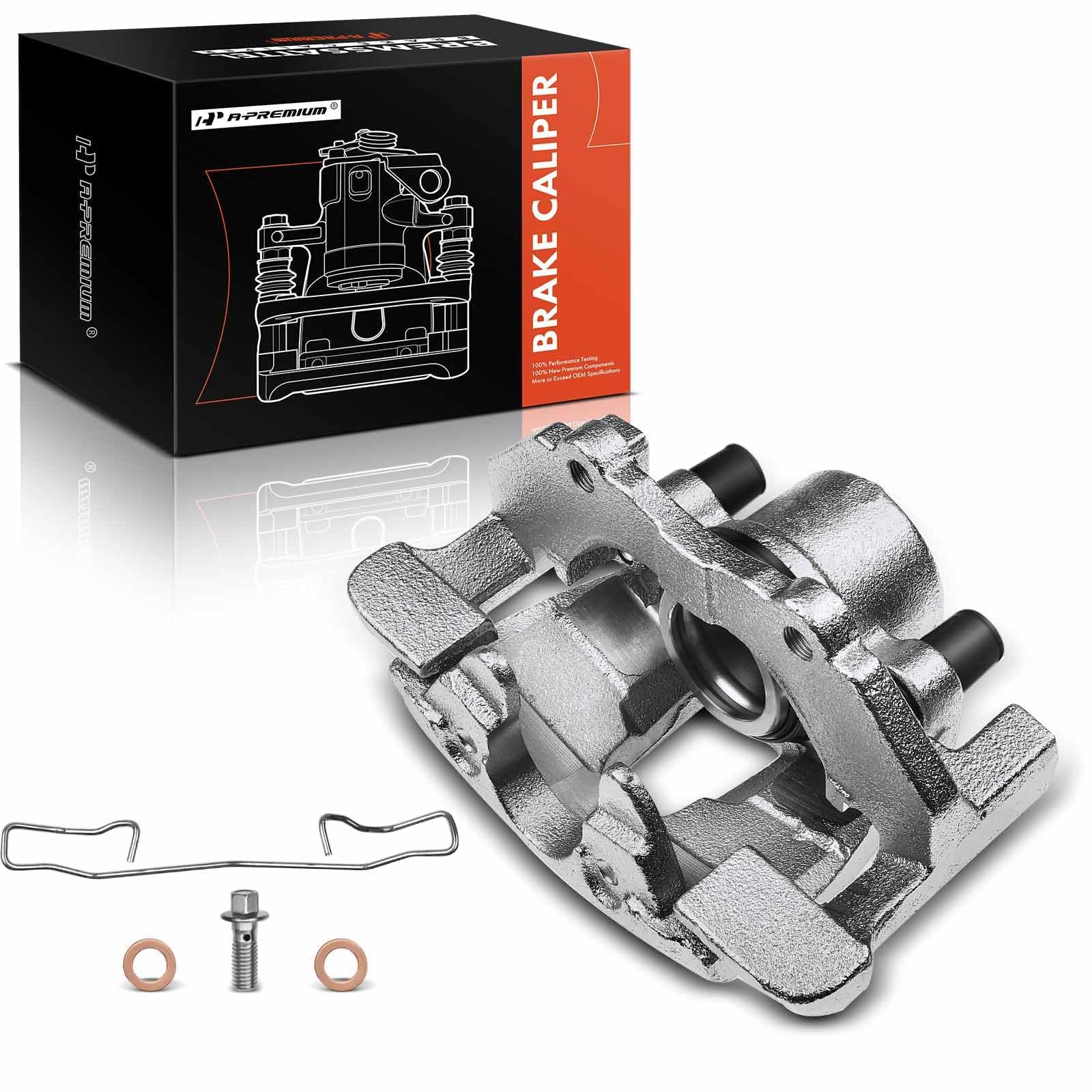 A-Premium Disc Brake Caliper Assembly with Bracket Compatible with Mazda Models - 3 2008-2013, 3 Sport 2010-2013, 5 2008-2010/2012-2015, L4 2.3L, L4