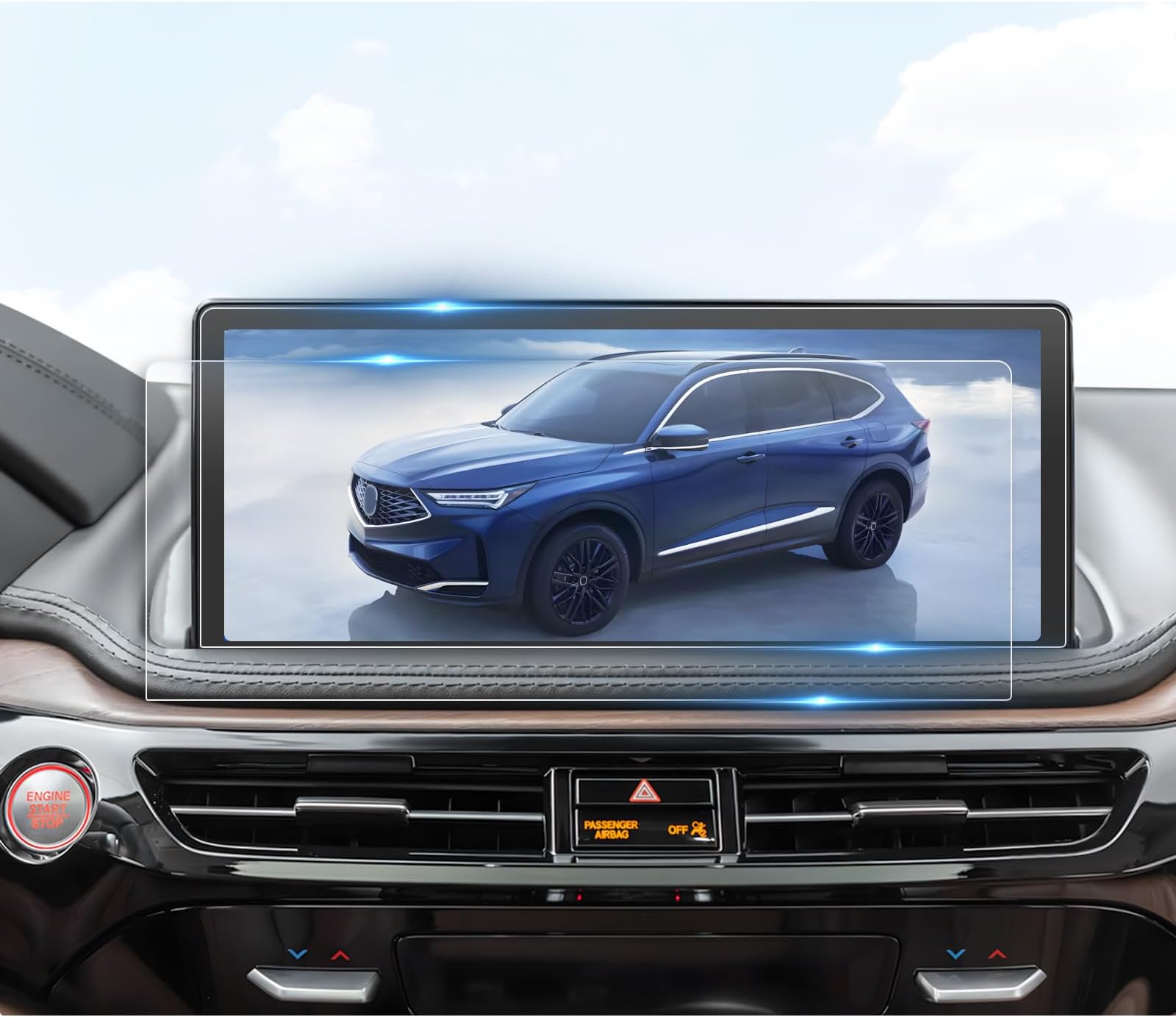 BIBIBO 2Pcs for 2024 2025 Acura MDX Screen Protector 2022-2025 Acura MDX 12.3" PET Nano Protective Film [Anti Glare& Scratch Ultra-Clear] 2022-2025 Acura MDX Accessories 2025 MDX