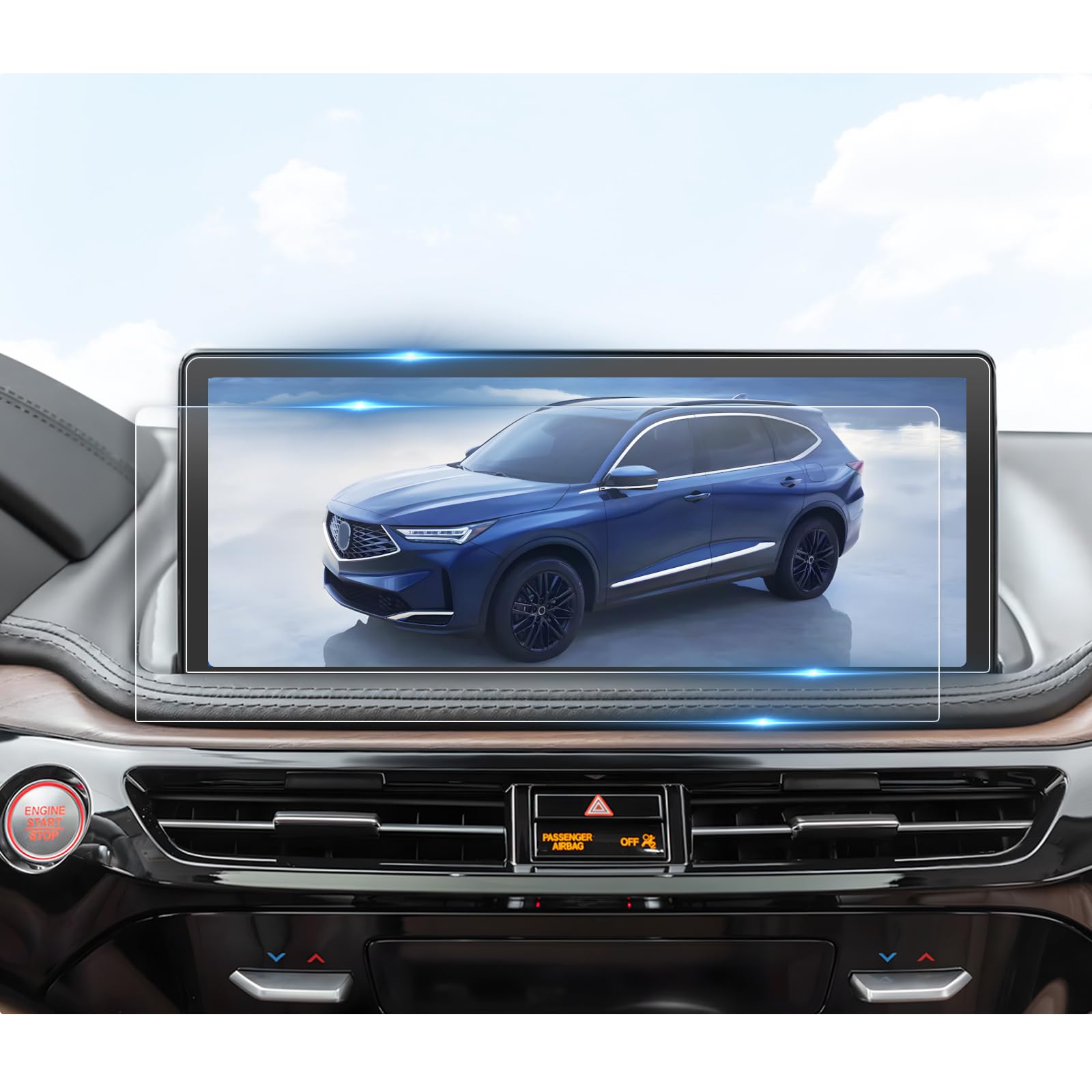 BIBIBO 2Pcs for 2024 2025 Acura MDX Screen Protector 2022-2025 Acura MDX 12.3" PET Nano Protective Film [Anti Glare& Scratch Ultra-Clear] 2022-2025 Acura MDX Accessories 2025 MDX