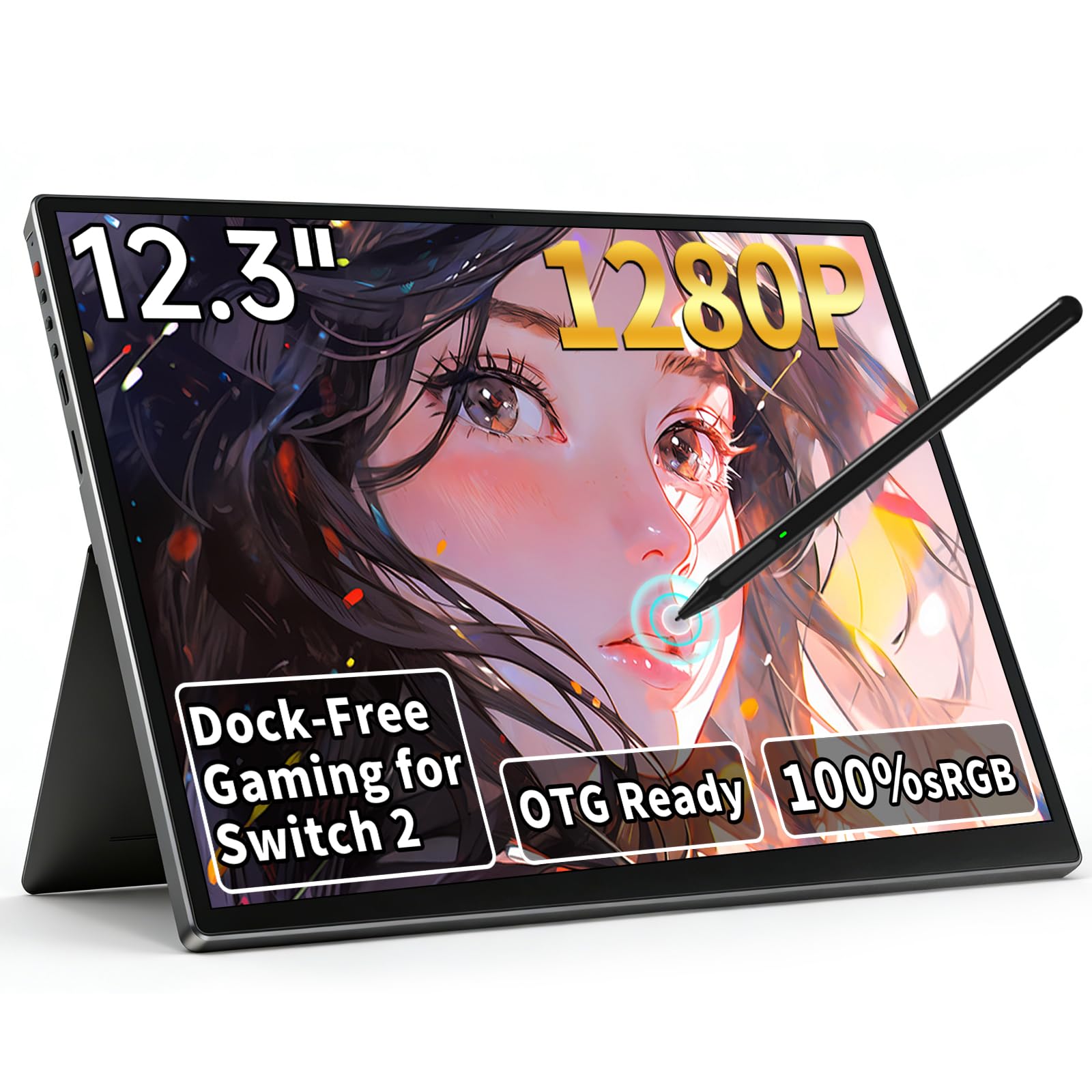 S123E 12.3 Inches Portable Monitor Touchscreen