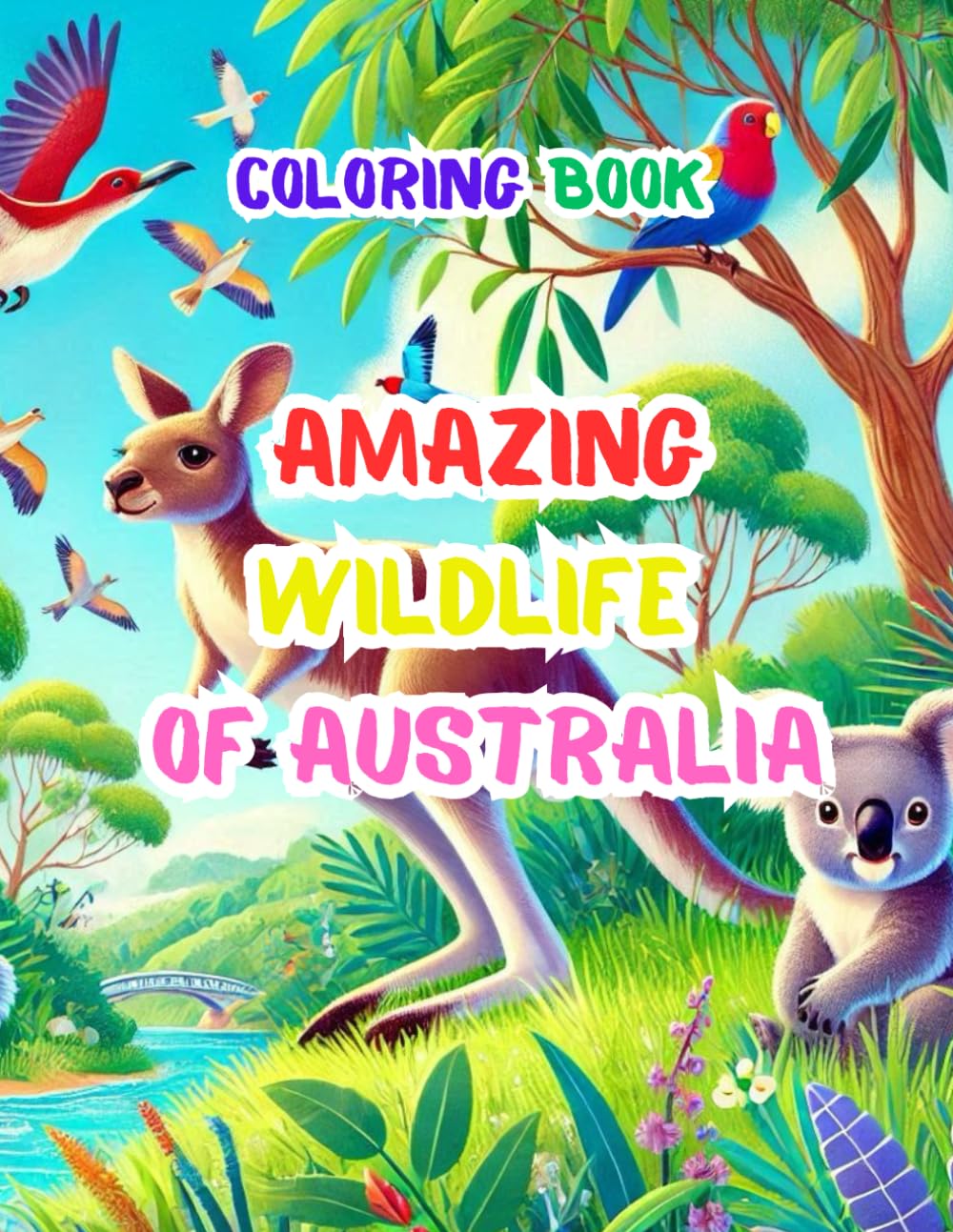 Coloring book. Amazing Wildlife of Australia.