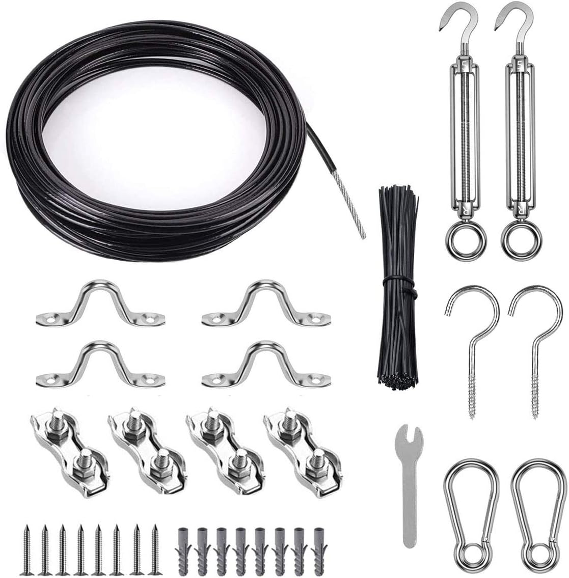 TooTaci Kit de Suspension Lumineuse à cordes,30M Corde en Acier