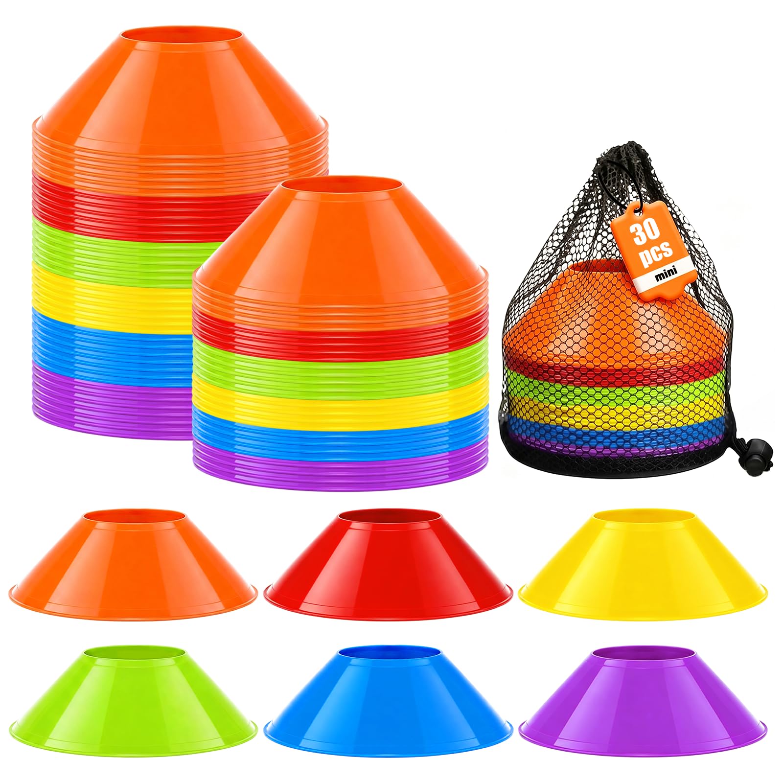 Photo 1 of ZKNDRHJO 30 Pack Mini Soccer Cones