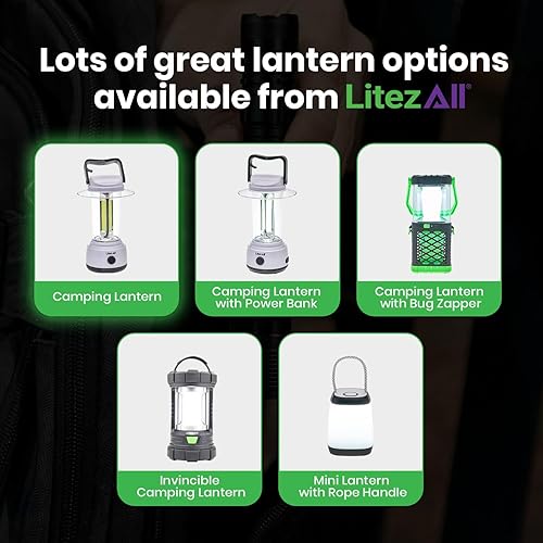 Miniatura 7 de LitezAll Faroles LED para cortes de energía, linterna más brillante de 2000 lúmenes, linterna de diodo emisor de luz alimentada por batería para