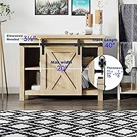 Vista 6 de EaseLife - Kit de riel para puerta corrediza de gabinete mini de 3.3 pies, fácil de instalar, se desliza suavemente y silenciosamente, se aplica