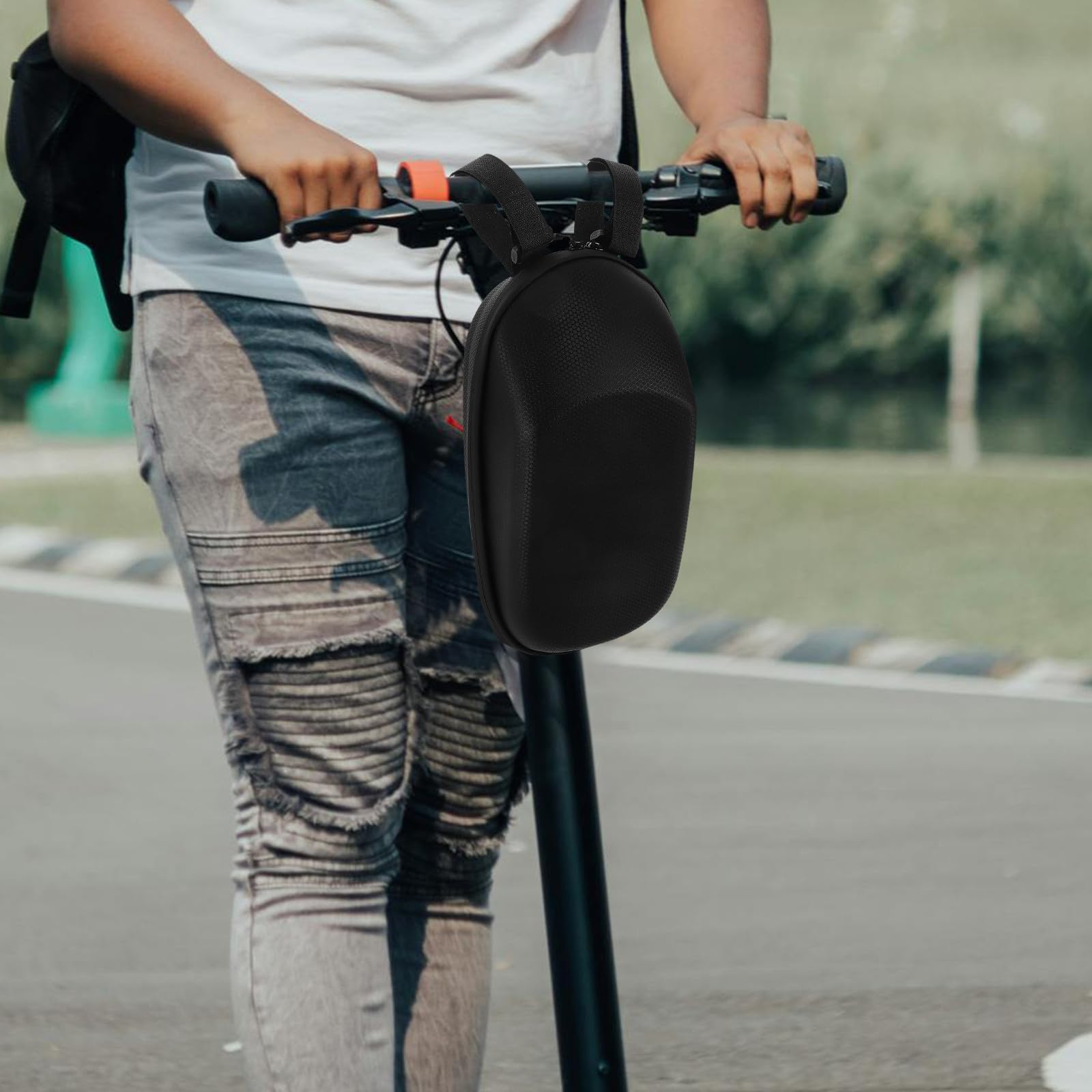 Pu Scooter Tasche mit Lenkerhalterung Kompressionsbeständig und Großer Stauraum für Werkzeug und Ladegerät Am Elektroroller