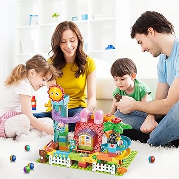Amazon.com: Ysityum Marble Run Building Blocks Toy - 2 in 1