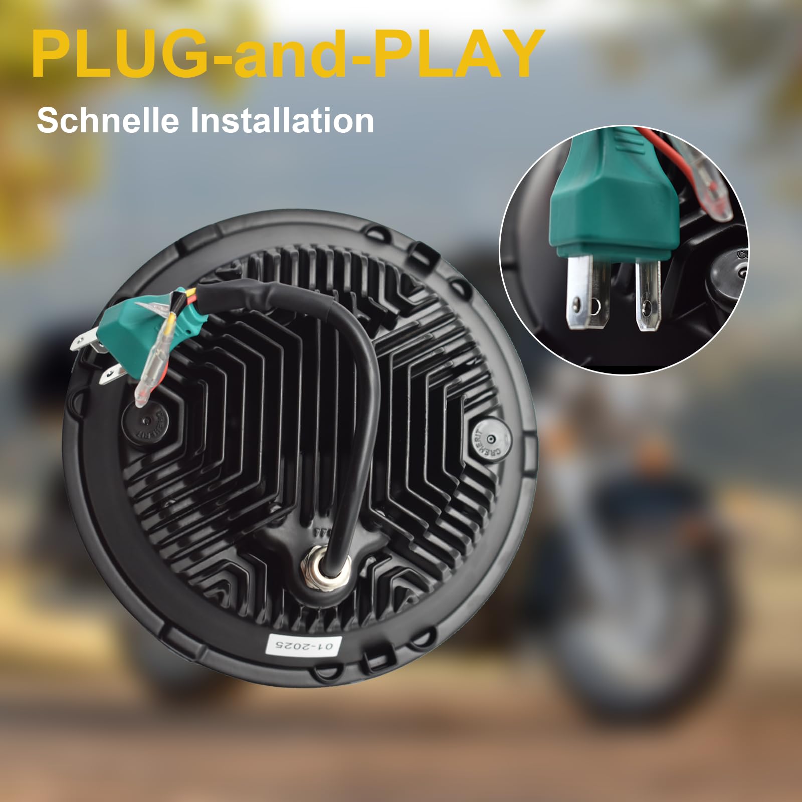 7 Zoll LED Scheinwerfer E-geprüft Motorrad mit Tagfahrlicht Projektions Scheinwerfer für Harley Davidson Street Glide Road King Special Electra Glide Ultra Classic Fat Boy