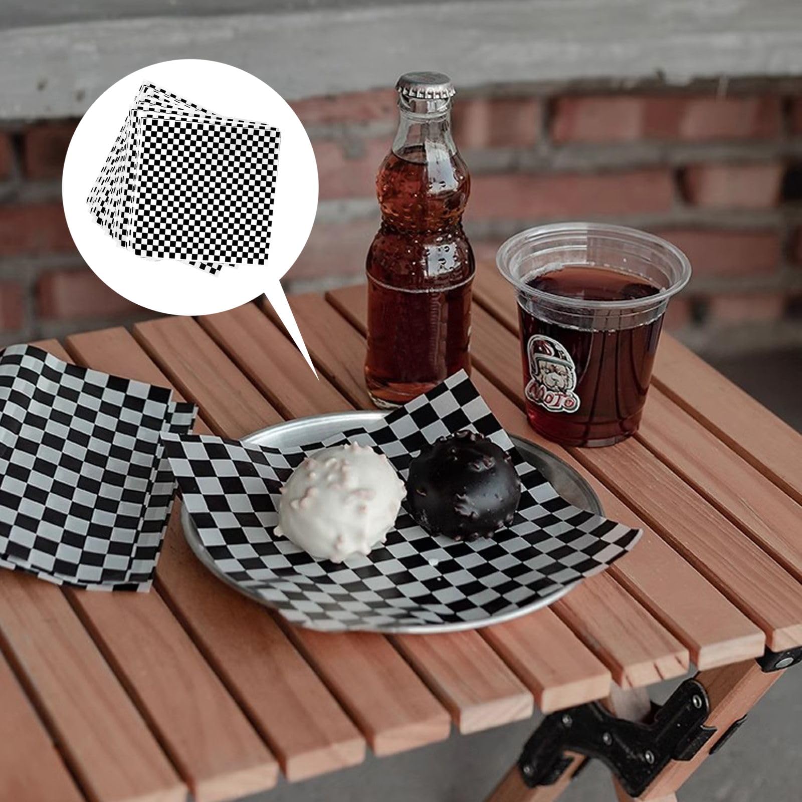 Carta Per Hamburger A Scacchi - 100 Fogli 10x11 Pollici Antiaderente E Impermeabile - Foto 12