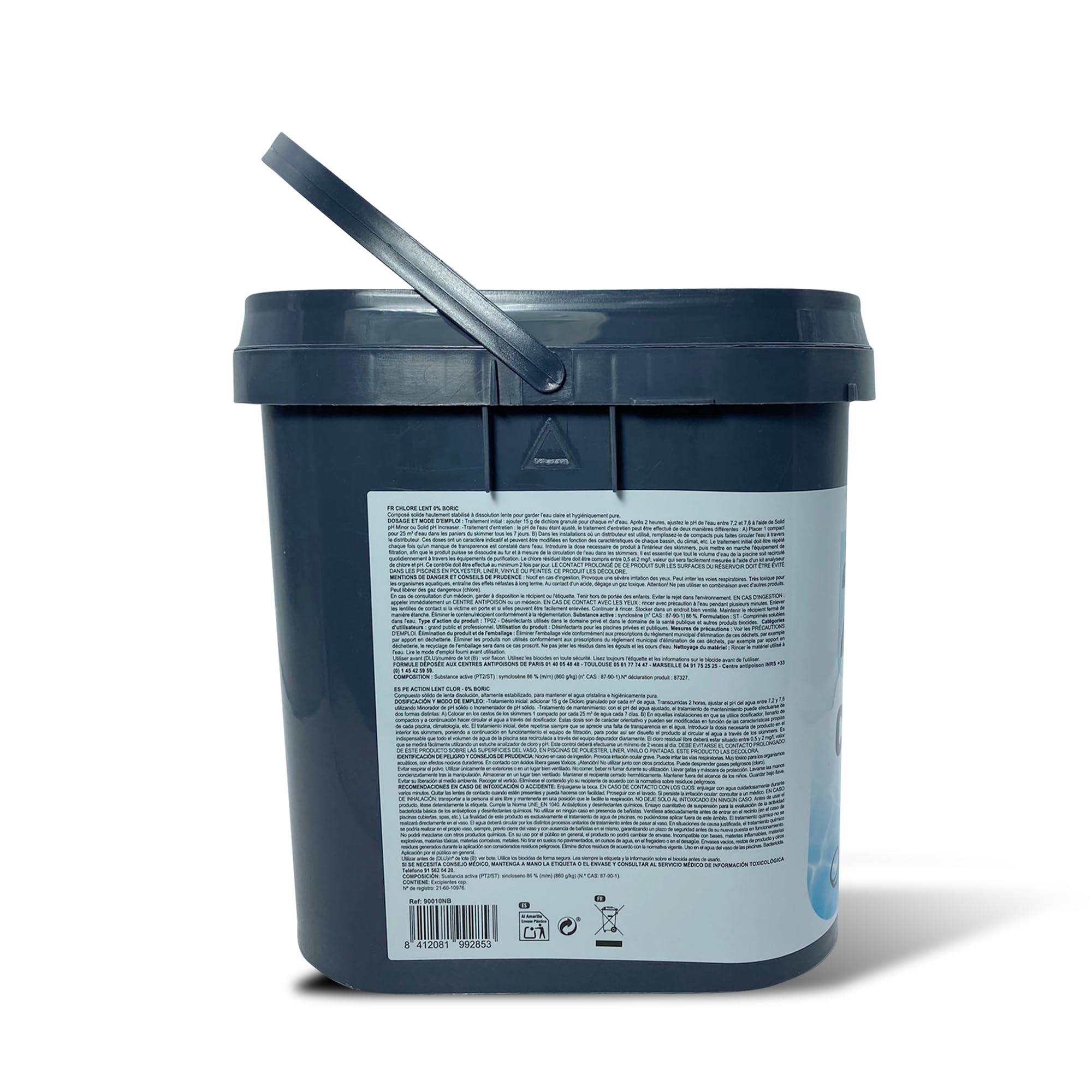 Gre 90010NB Cloro Lento Zero Borico in tavolette da 250 gr, 5kg