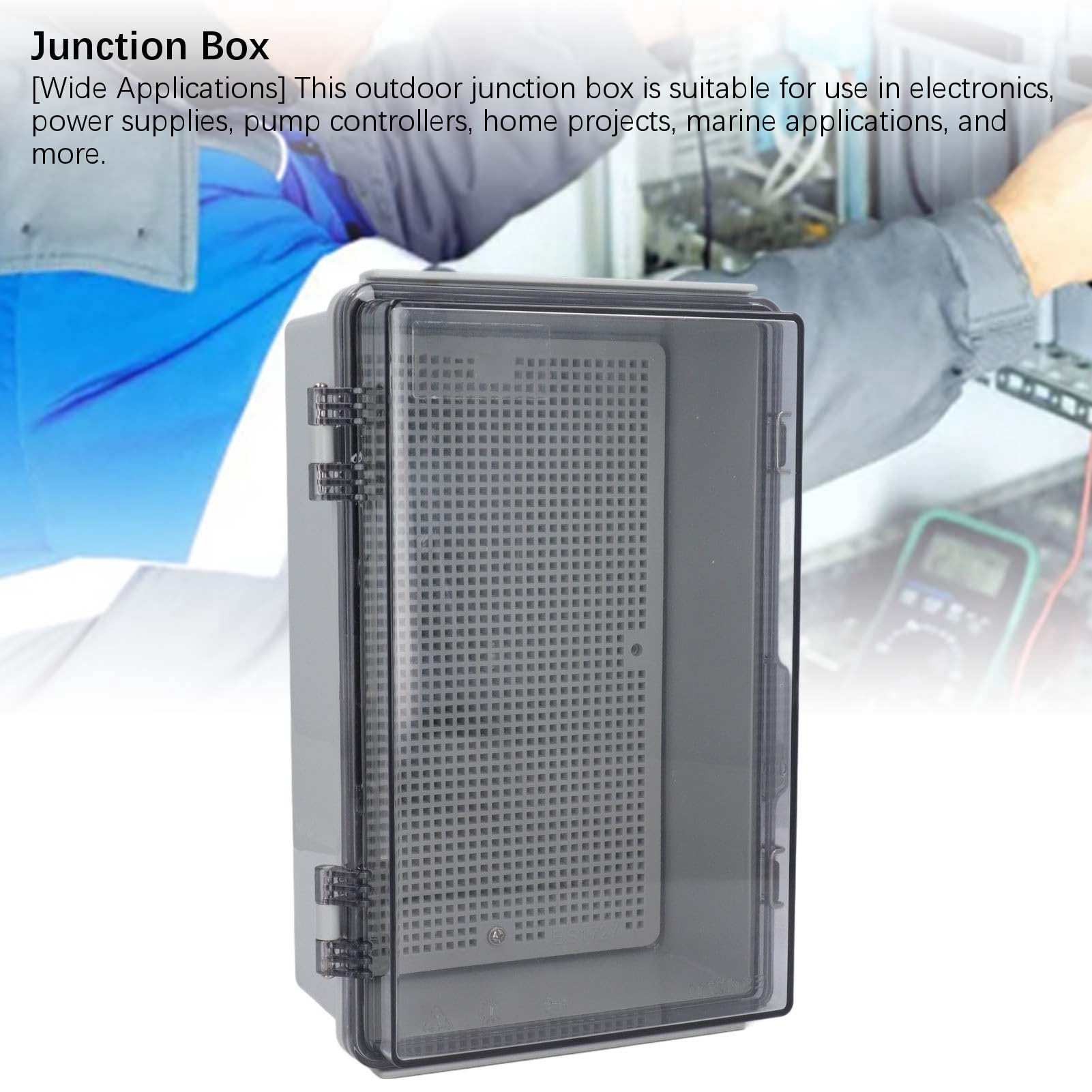 Srliya Caja de Conexiones Eléctricas ABS Impermeable con Pestillo de Acero