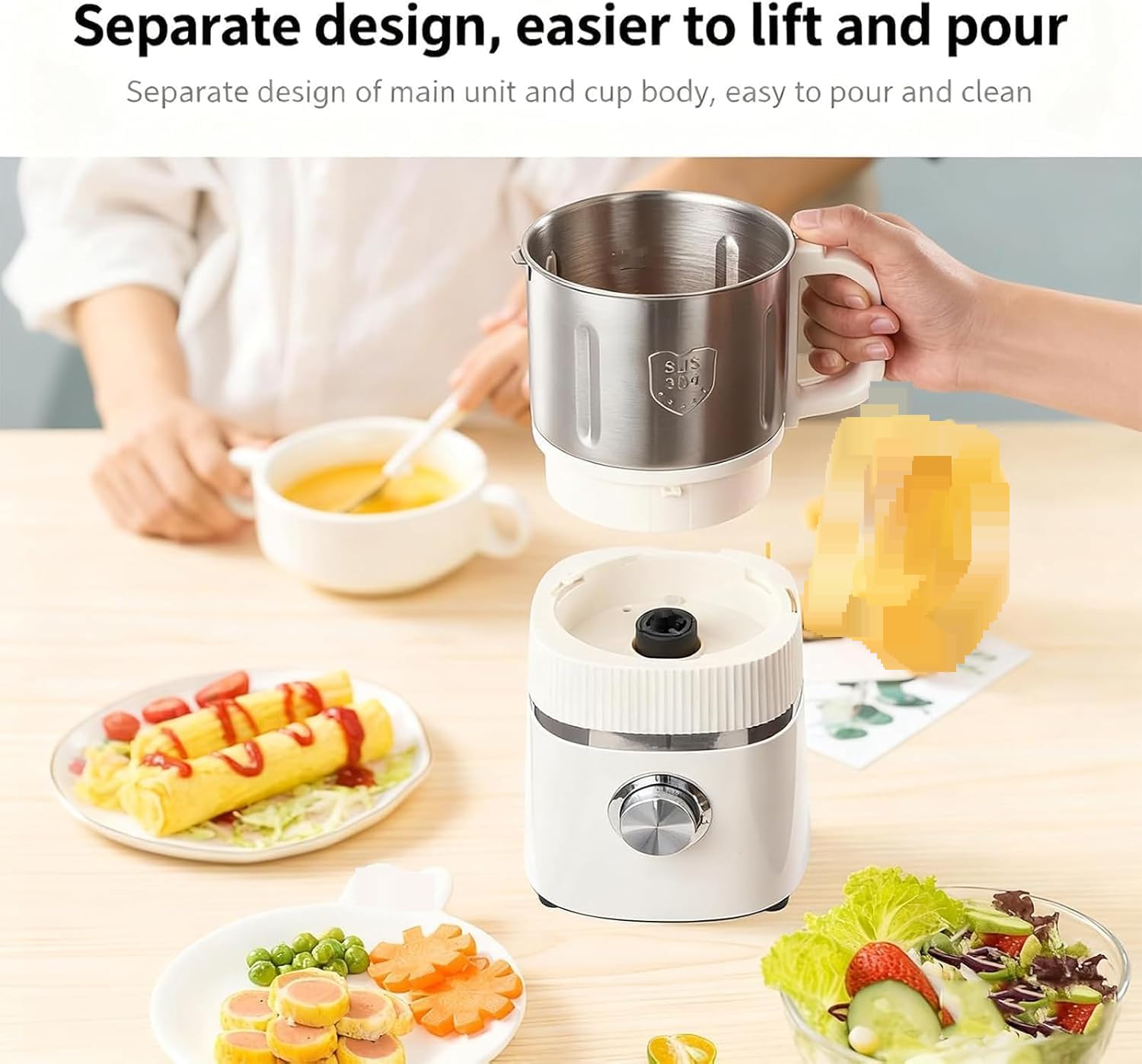 Broyeur à grains électrique 500W, moulin à grains électriques en acier inoxydable 800g, 4 réglages de meulage, meule rapidement des outils de cuisine, convient aux herbes, riz, maïs, noix, etc., facil