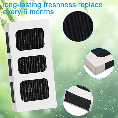 Miniatura 4 de Paquete de 6 filtros de aire de repuesto para refrigerador compatibles con Paultra2, compatible con Frigidaire Pure Air Ultra 2, Pure Air Ultra II y