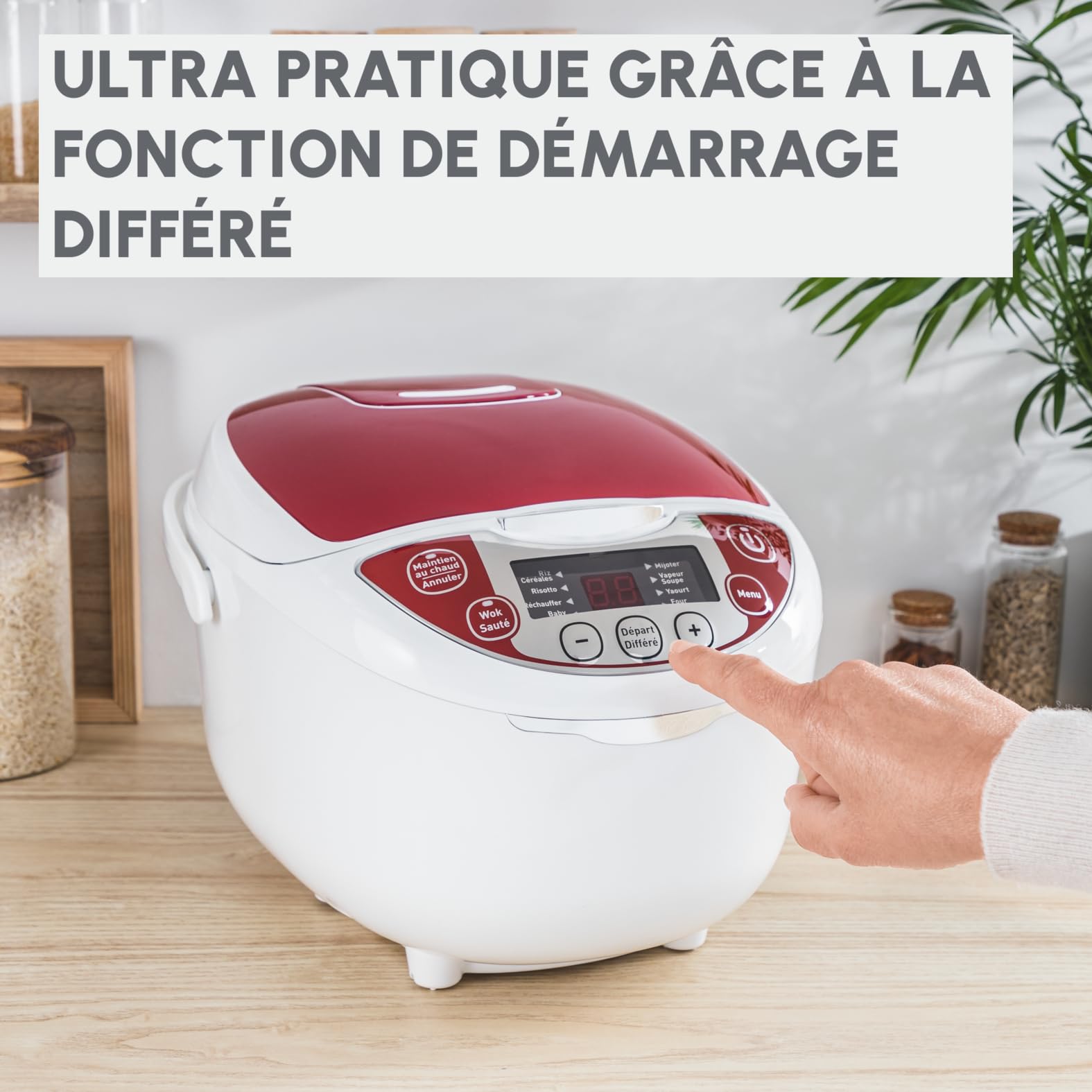 Moulinex Multicuiseur 5 L 750 W 12 programmes Cuisson vapeur Cuve antiadhésive amovible