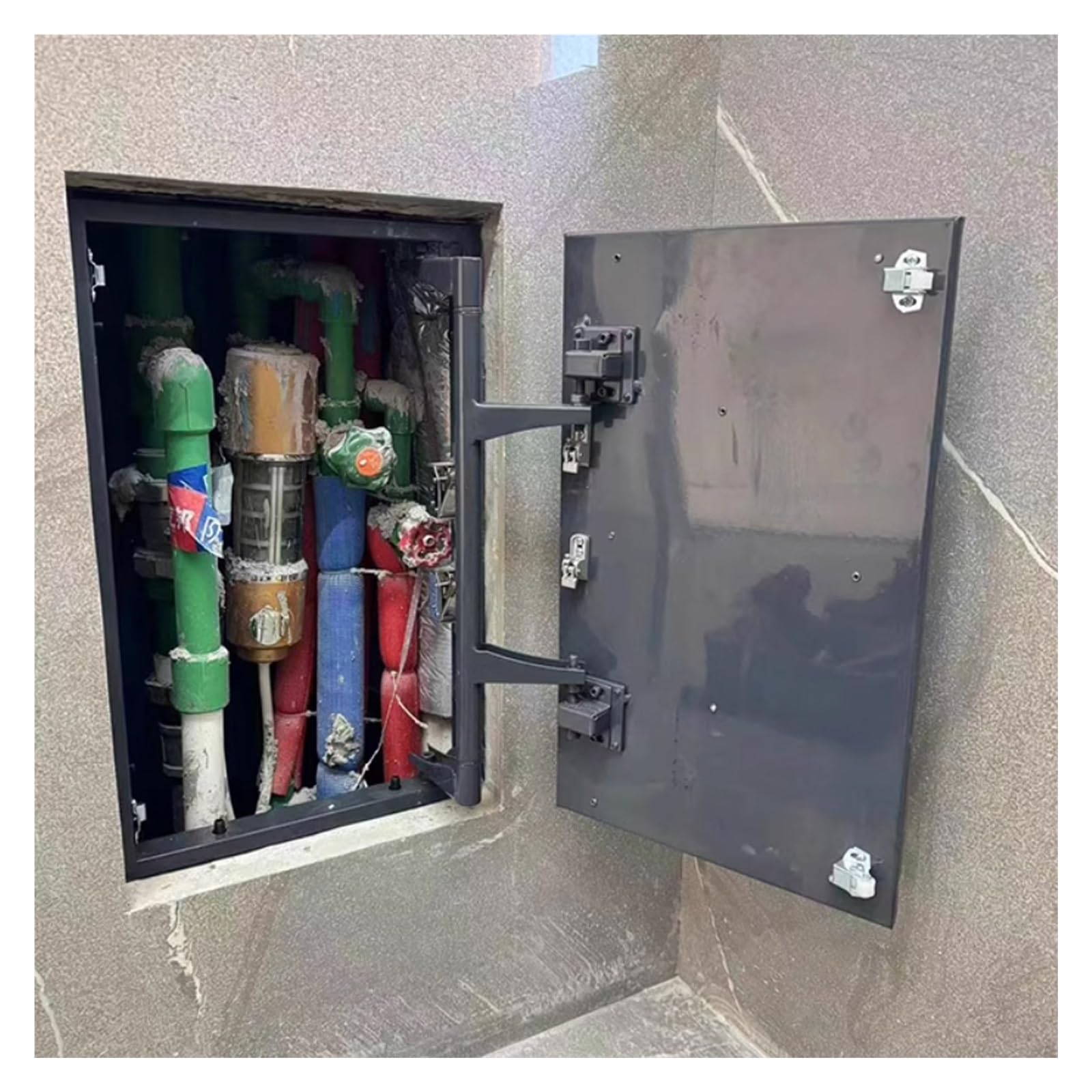 Pannello di accesso a parete per piastrelle nascoste, porta di servizio invisibile per impianti idraulici e riscaldamento, accesso a muro a secco e piastrelle da 15 a 60 cm, facile installazione
