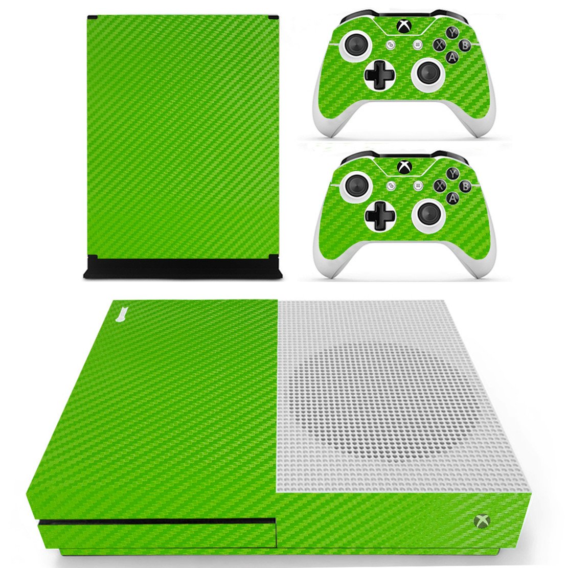 DOTBUY Vinyl Decal Full Body Skin Sticker For Microsoft Xbox One S Console And 2 Controllers And Kinect 2.0 (Carbon Fiber Black) — view 28