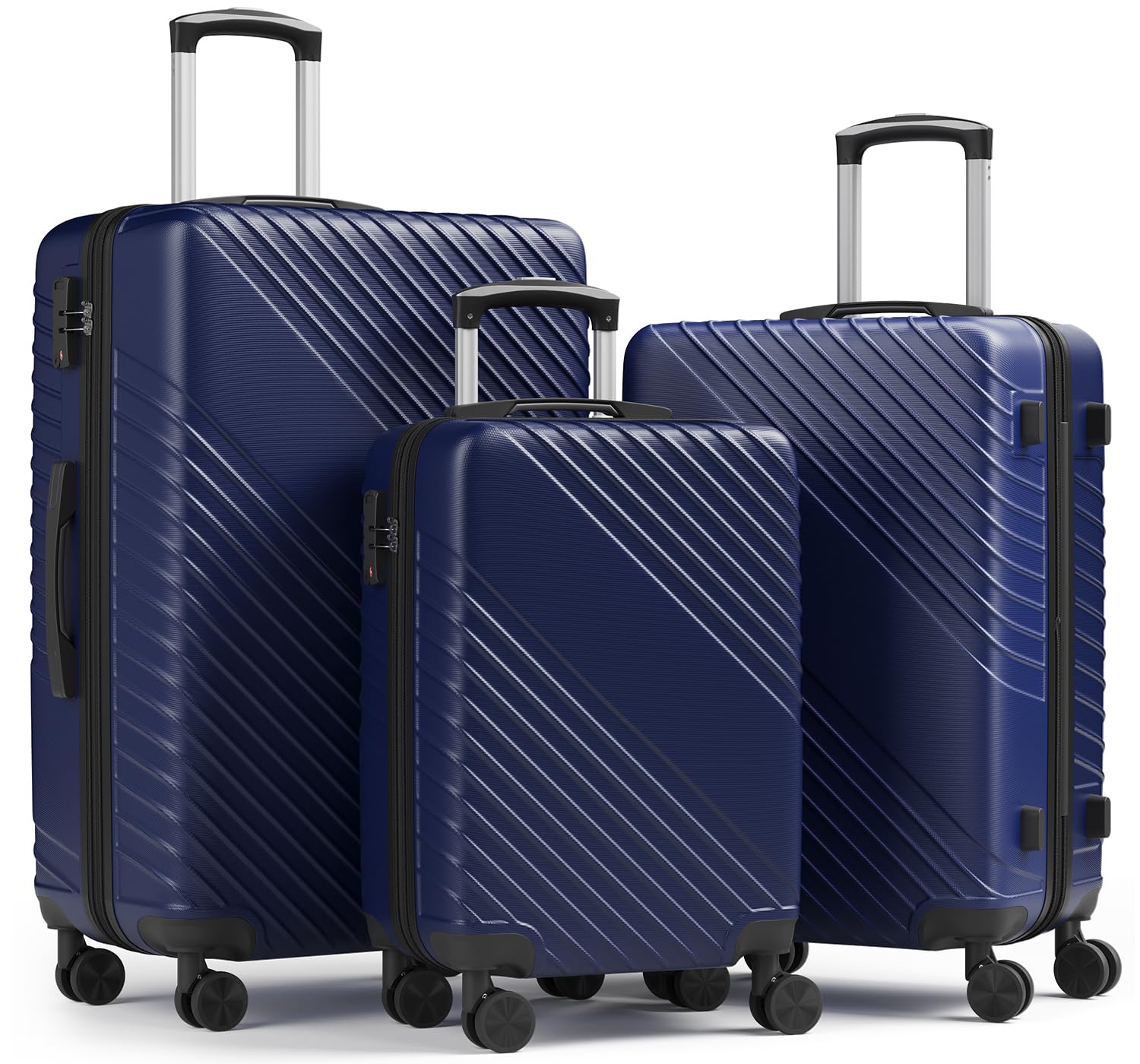 Luggage Sets 3 Piece, ABS Hardside Suitcase Set (20/24/28)