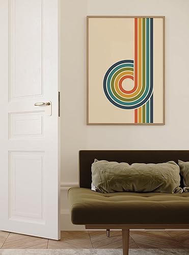 Miniatura 2 de Póster artístico para pared, diseño retro de los años 70, diseño de nostalgia retro, póster estético de los años 70, póster de Bauhaus, colorido