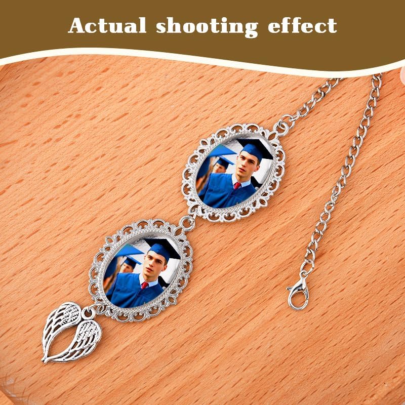 Personalized Graduation Tassel Photo Charm Custom Memorial Graduation Cap Tassel - Image 6