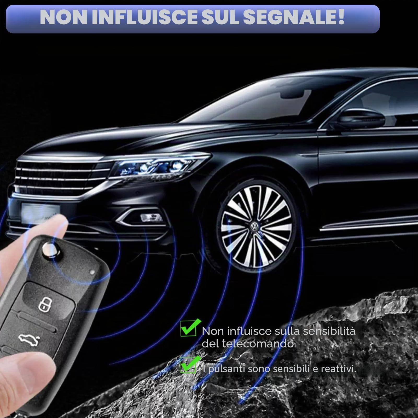 Telecomando Custodia Chiave Auto Compatibile VW Golf MK6 Polo T5 Caddy EOS Jetta Transporter Tiguan Touran Sharan Scirocco Passat Bettle Octavia Leon
