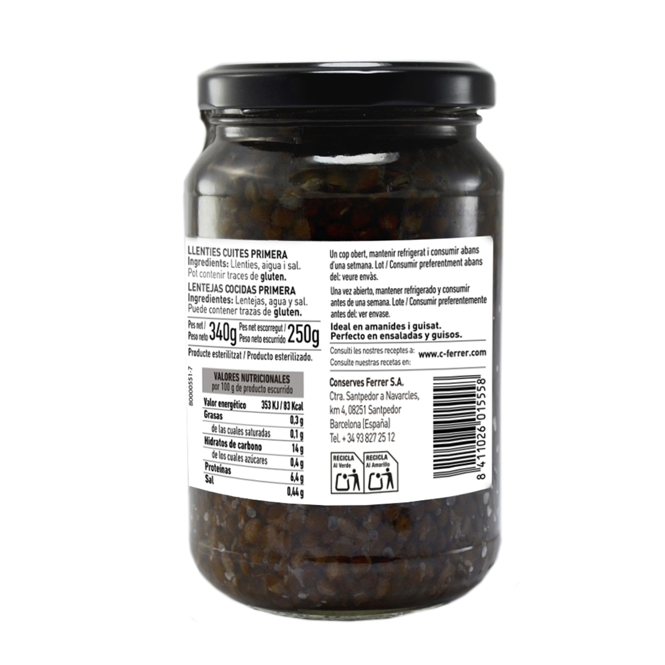 LLENTIES CAVIAR 325 g - FERRER SELECCIÓ