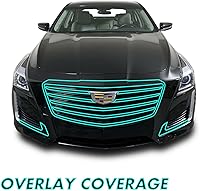 Vista 2 de SlickMod Eliminación de Cromo Revestimiento de Vinilo Opaco para Parachoques Delantero Cadillac CTS 2015-2019 Moldura de Parrilla Cromada