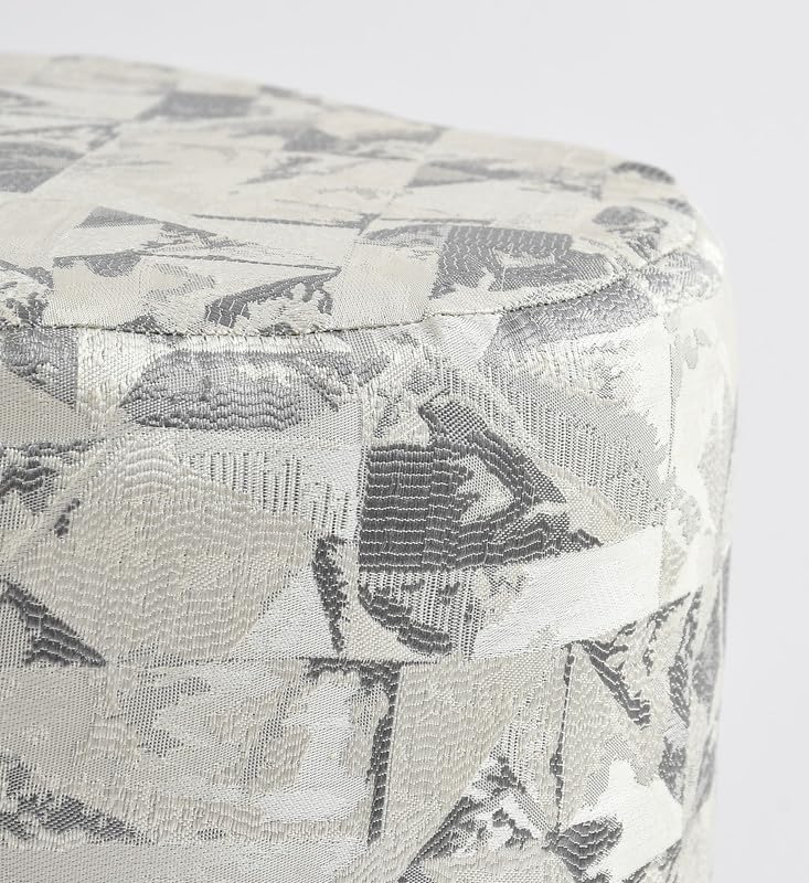 FURNADO Pouffes Sitting Stool for Living Room, Mudda Puffy Wooden Ottoman Stools, Footstool, Pouf for Office Home Decoration, 16x16x18 Inches, Gold, Pack of 1 Piece 1