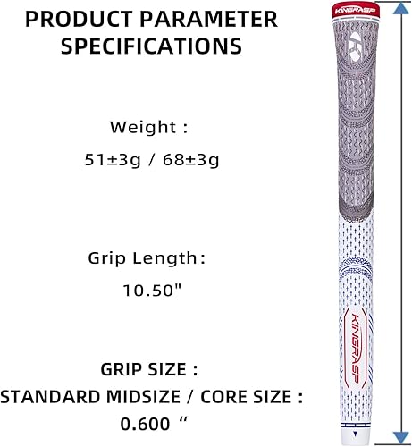 Miniatura 2 de KINGRASP Agarres de golf multicompuestos, agarre para palos de golf, tamaño estándar mediano, juego de 13 empuñaduras, 6 colores opcionales,