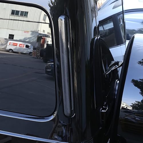 Miniatura 7 de PIUGILH Recorte de fibra de carbono real para ventana lateral trasera de automóvil, ajuste para Mercedes Benz G Wagon W464 G Class W463 G500 G550