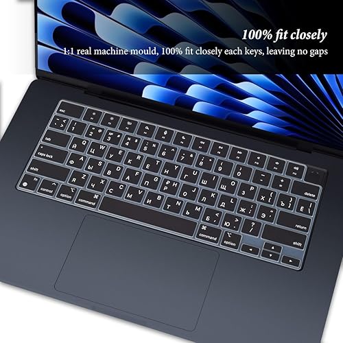 Miniatura 4 de Funda de teclado de idioma ruso compatible con MacBook Air 2024-2022 de 15.3 pulgadas A2941 A3114MacBook Air de 13.6 pulgadas A3113 A2681 con chip