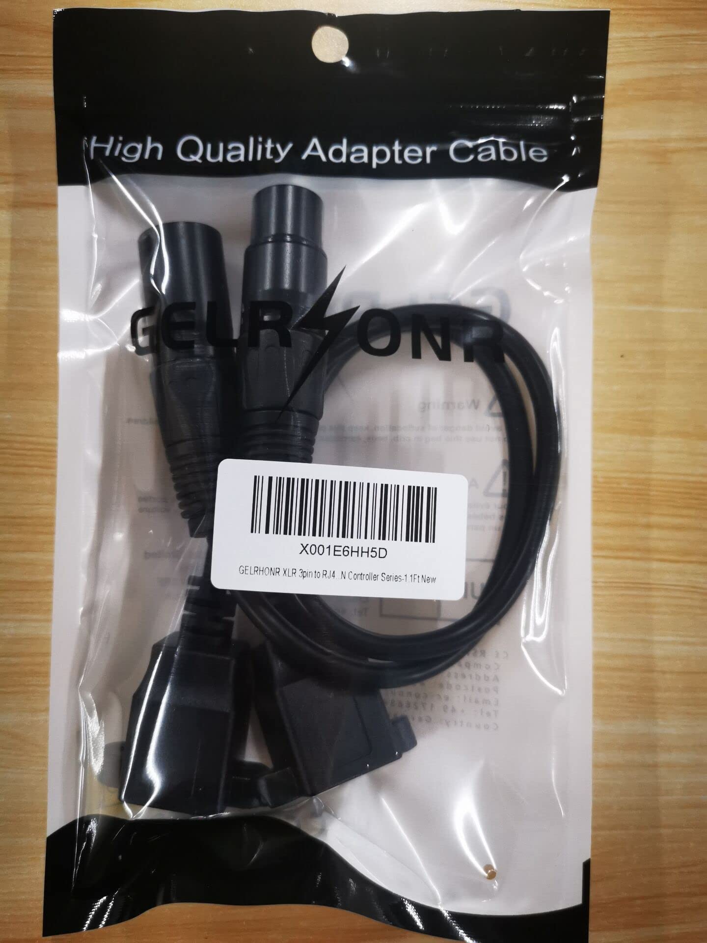 GELRHON Adattatore XLR 3 pin a RJ45 femmina, XLR maschio, cavo di prolunga per connettori di rete