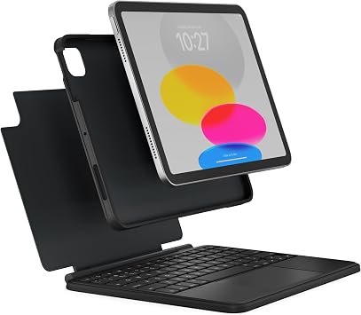Brydge 10.9 MAX+ Wireless Keyboard Case with Multi-Touch Trackpad for iPad 10th Gen & iPad A16 11", Detachable Magnetic SnapFit Case, Black