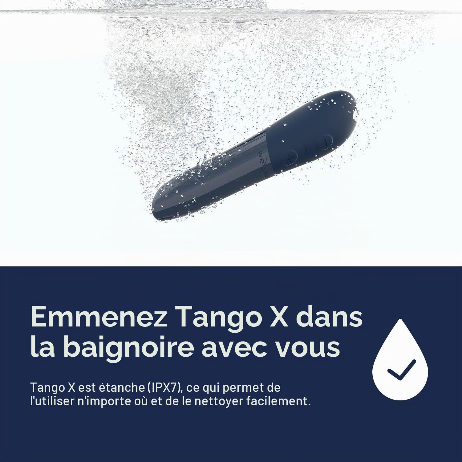 We-Vibe Tango X Mini vibromasseur clitoris | Sextoy vibrant femme | Mini vibro clitoridien avec 8 modes de vibration | Étanche | Rechargeable | Sextoys d'adultes pour couple |
