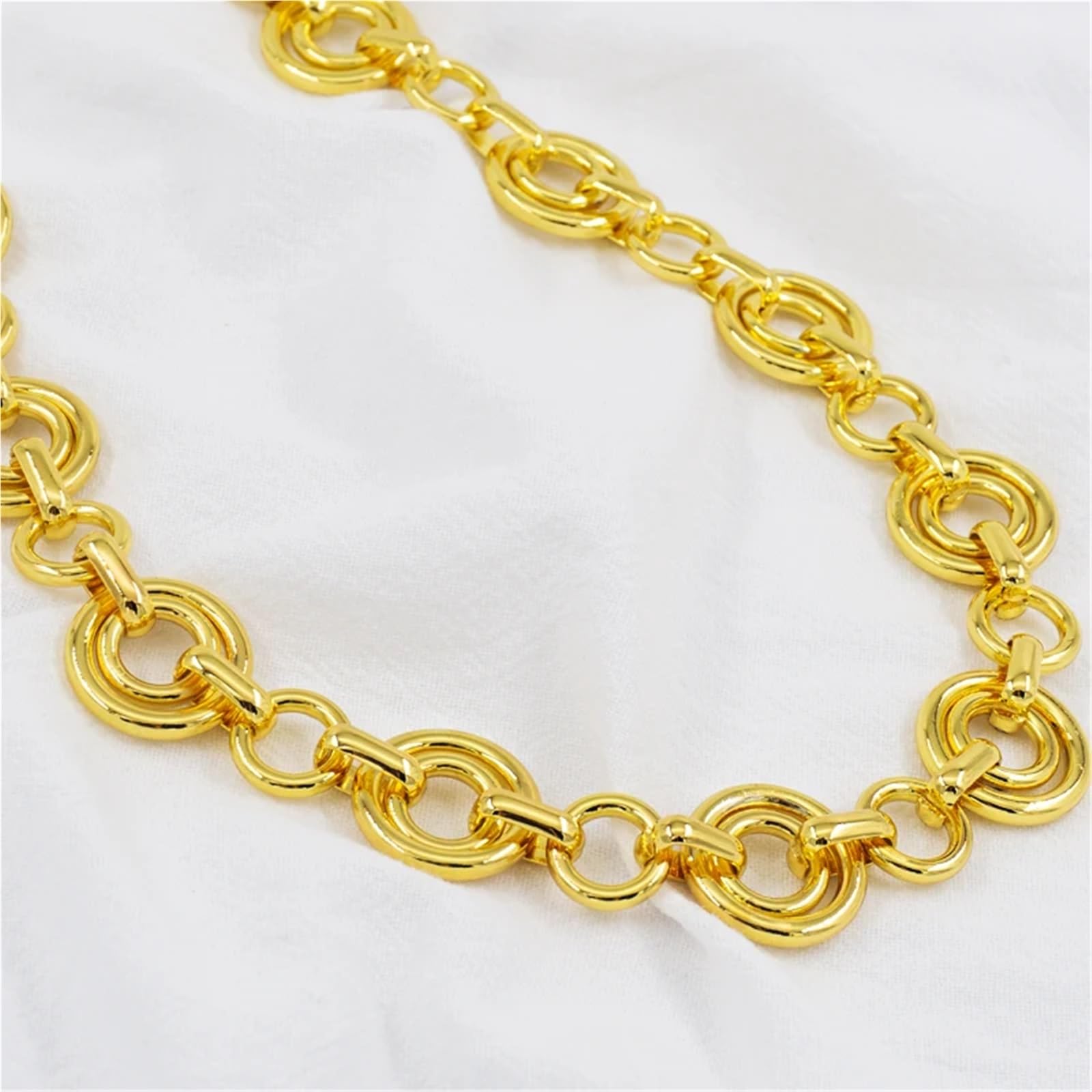 Cintura Catena Cintura decorativa con catena rotonda in ottone for donna, fibbia in metallo per Vestito