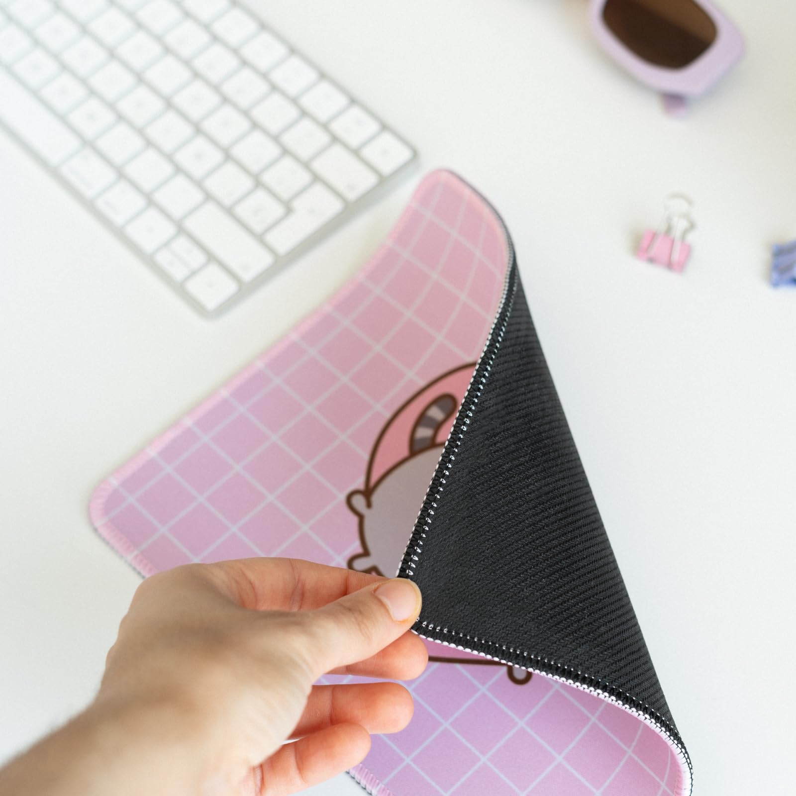 Grupo Erik Pusheen Mouse Pad | Non-Slip Rubber Base & Waterproof Gaming Mat | Pusheen Gifts | Pink Mat | Small Merch