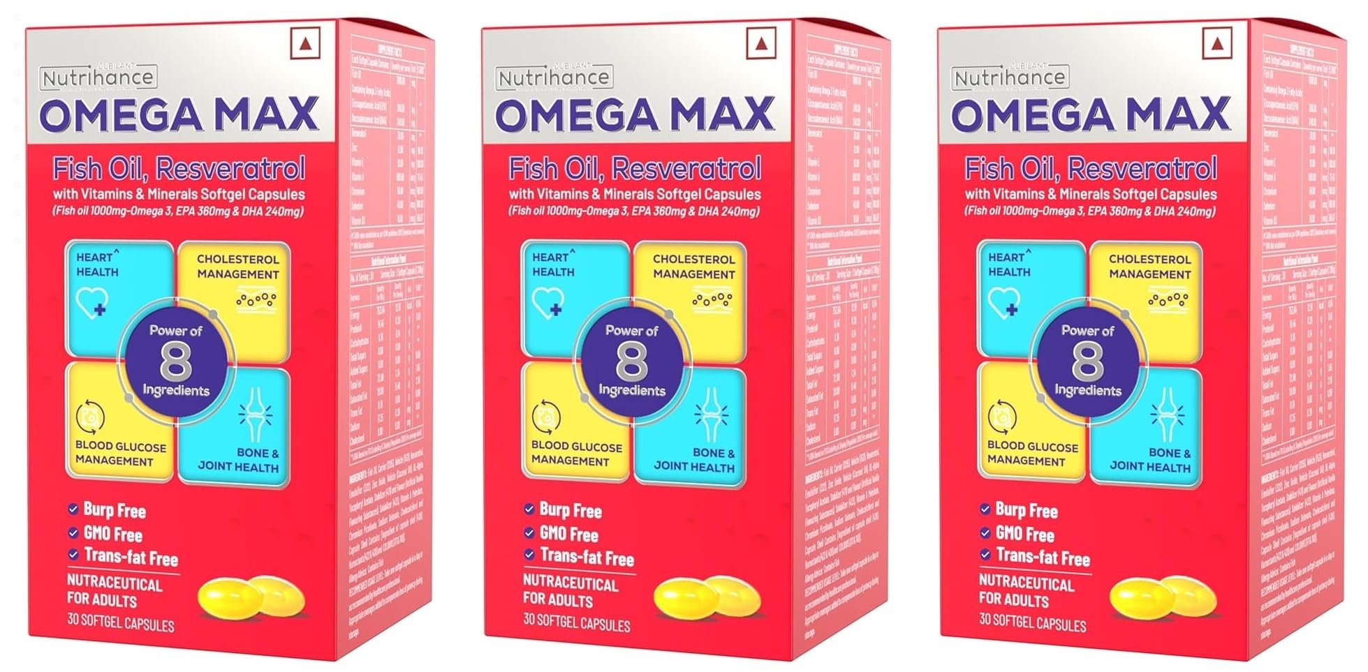 JUBILANT Nutrihance Omega Max Fish Oil Capsule For Men And Women, 30 Softgel Capsules x Pack of 3 (B0D8HYBN4C) Amazon Price History, Amazon Price Tracker