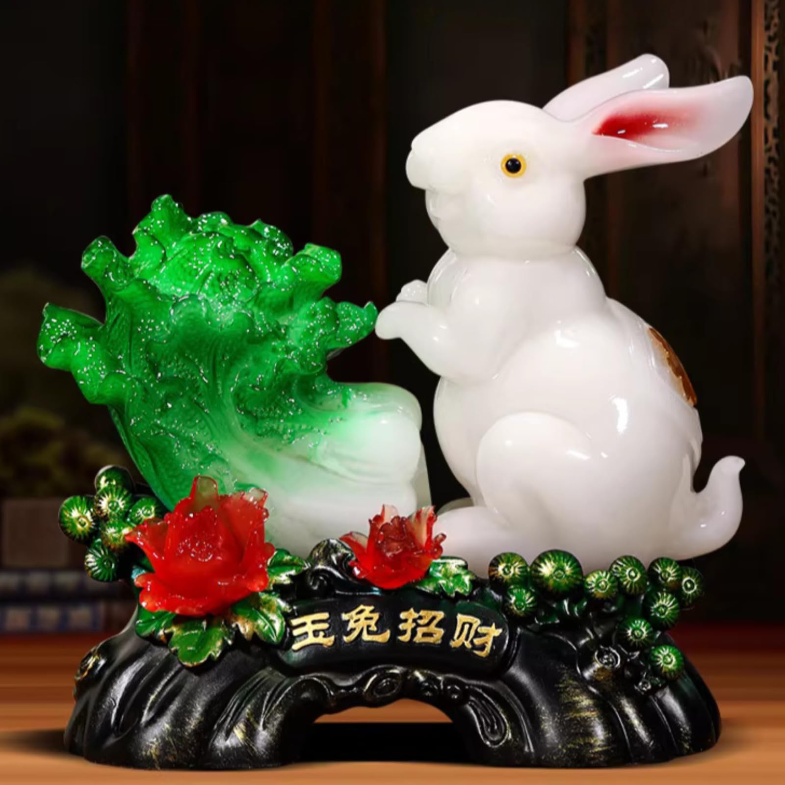 Lapin porte-bonheur en résine pour sublimer votre décoration de bureau