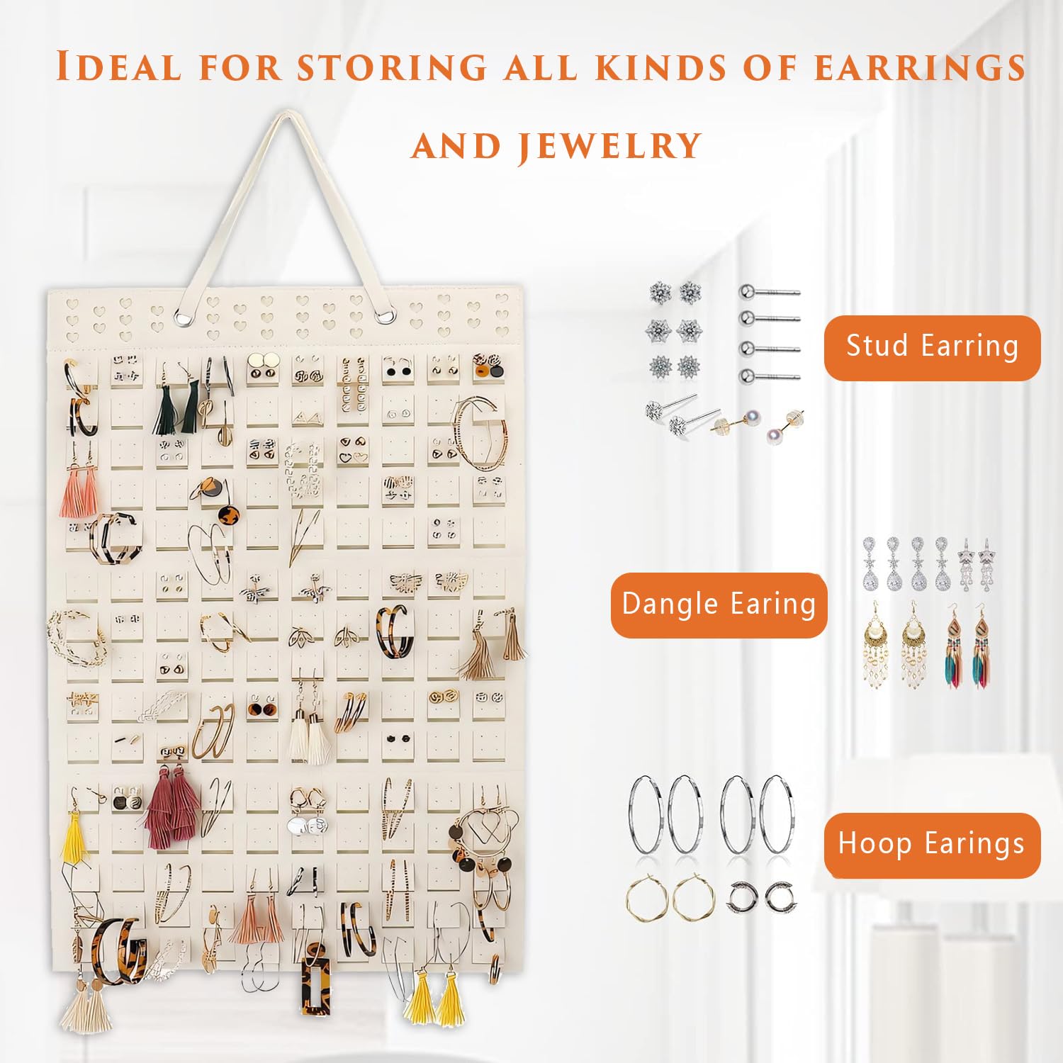 MHYMX Ohrring Organizer - 5-teiliger Filz Schmuckständer