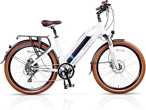 Magnum Metro Bicicleta híbrida eléctrica de Paso bajo – Motor ...