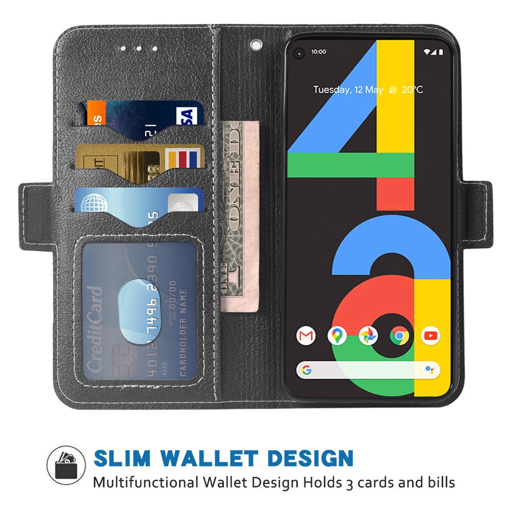 thumbnail: BRAND SET Hoesje Google Pixel 4a 5G - Portemonneehoes Met Magneet, Kaarthouder & Stand