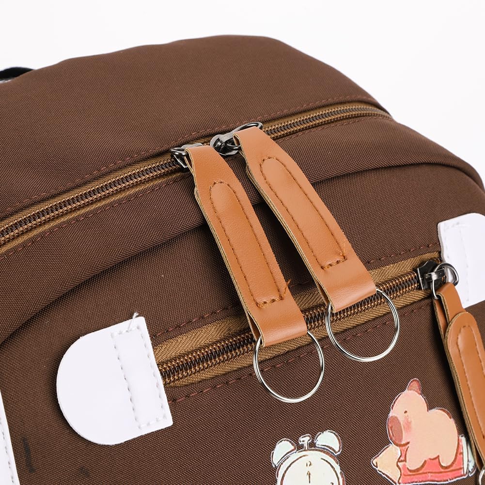 Lushandy Capybara Backpack, Cute Capibara Backpacks Kawaii Kapibara Stuff Large Cartoon Capybara Bag Ita Bag - Image 6