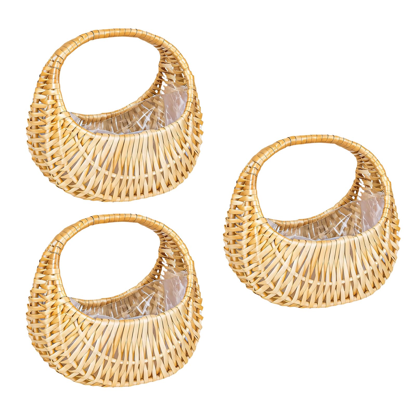 Zeiwohndc Handwoven Rattan Basket Multipurpose Storage for Home and Picnics Wicker Basket