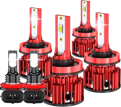 Miniatura 1 de CHUSYYRAY Compatible con faros delanteros LED Nissan Pathfinder 2017, 2018, 2019 2020, H9 de haz alto H11 de haz bajo, luces antiniebla H8 H11,