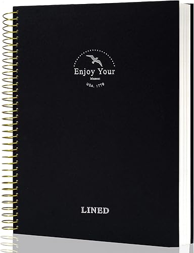 Miniatura 1 de Cuaderno de espiral de tapa dura de 8.5 x 11 pulgadas, cuaderno grande en espiral, 210 páginas, cuaderno de composición con rayas universitarias,