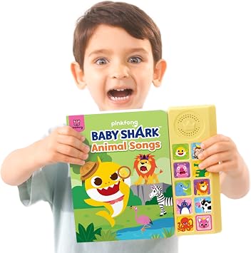 Pinkfong Baby Shark 10 Button Sound Book Gift Collection: Bedtime Songs, Nursery Rhymes, Animal Songs | Learning & Education Toys | Interactive Baby Books | Gifts for Boys & Girls