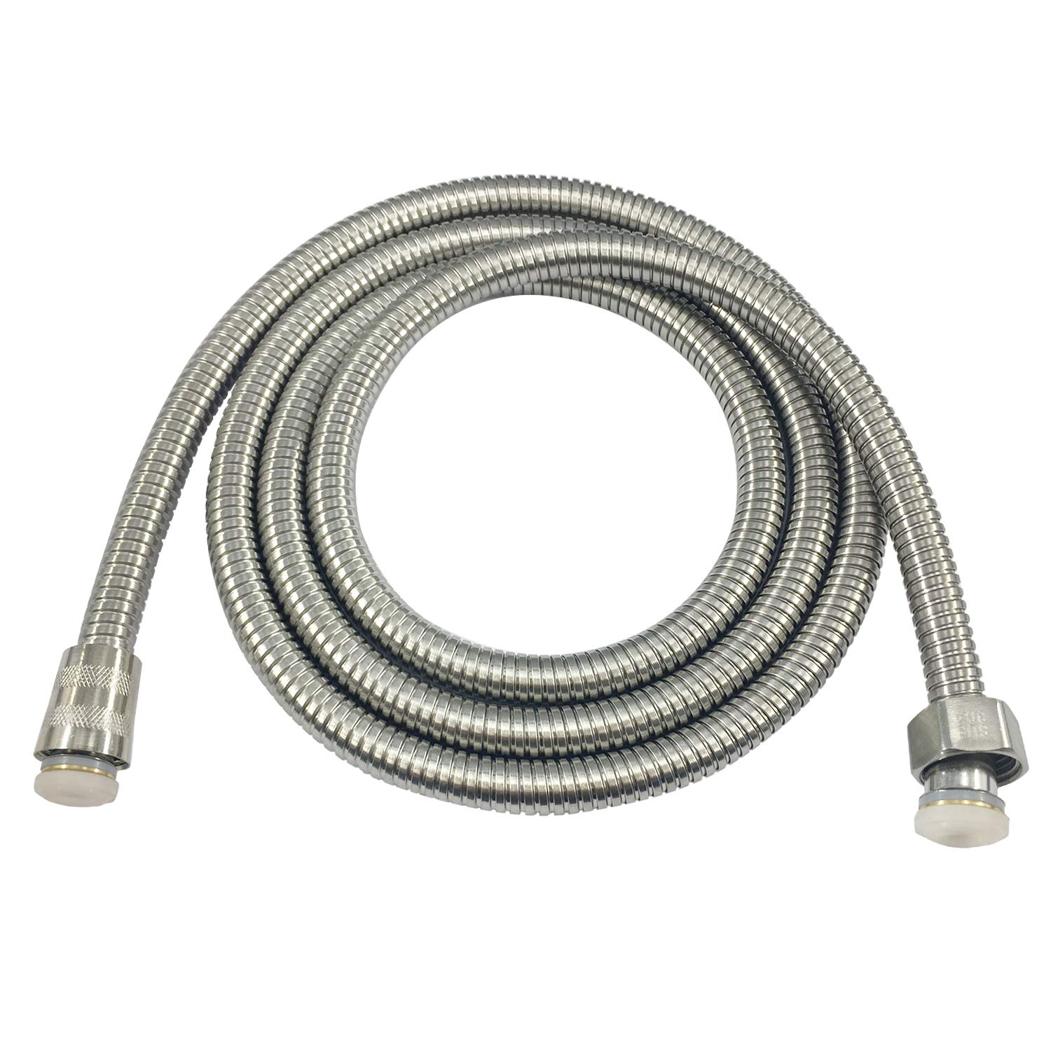 jamcoly79 Inch (200cm) Brushed Nickel Shower Faucet Hose, SUS304 Stainless Steel, Universal Replacement Shower Water Line, Easy Installation, Plumbing