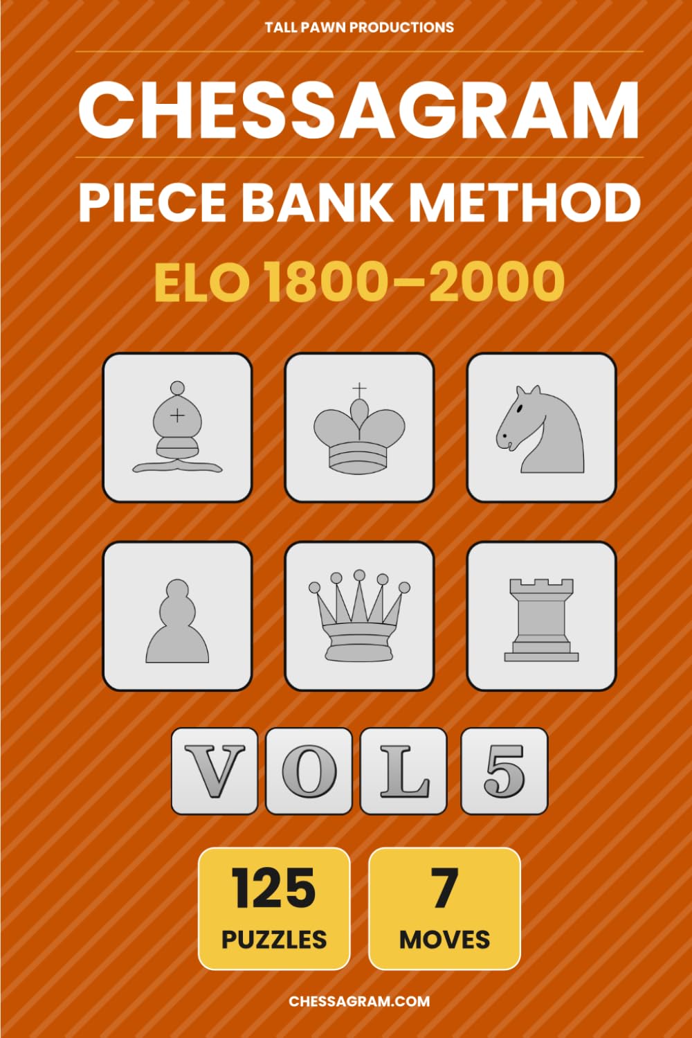Chessagram: 7 Moves - Piece Bank Method (ELO 1800-2000) - Visualisation Training (Chessagram Method - Pieces Only - 7-Moves - White to Play)