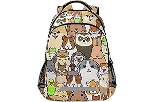 Doodle Pet Dog Animal Backpack for School
