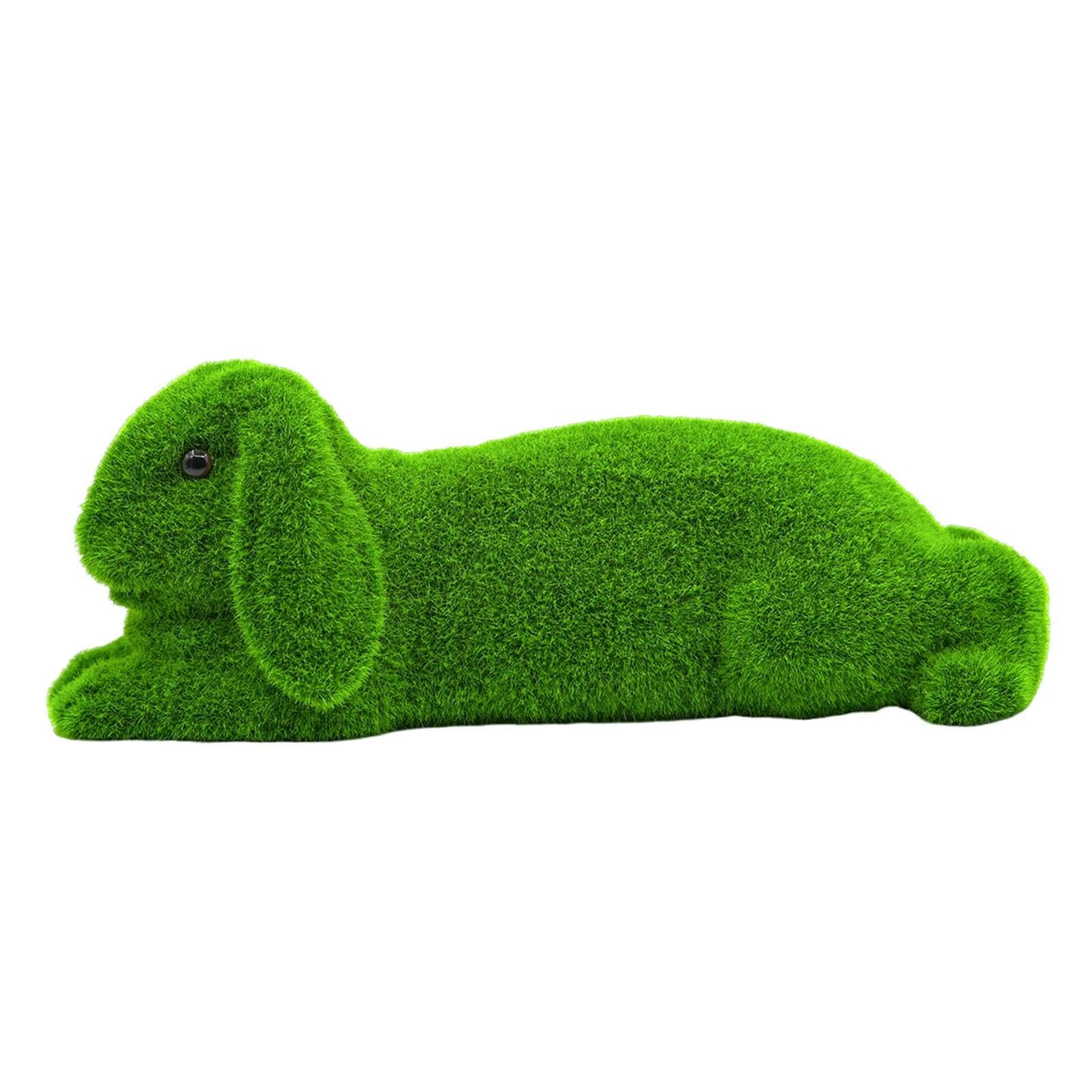 Sharplace Statue de lapin, accessoire de jardin, figurine de lapin à monter soi-même, ornement décoratif polyvalent en résine floquée verte pour terrasse.